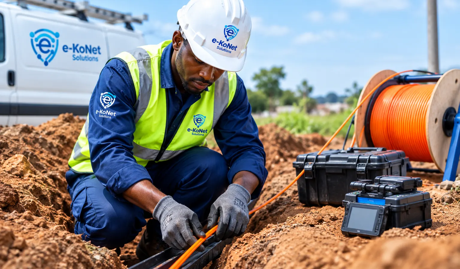 EkoNet project highlights: CCTV installation, fibre optic laying, rack setup and application development